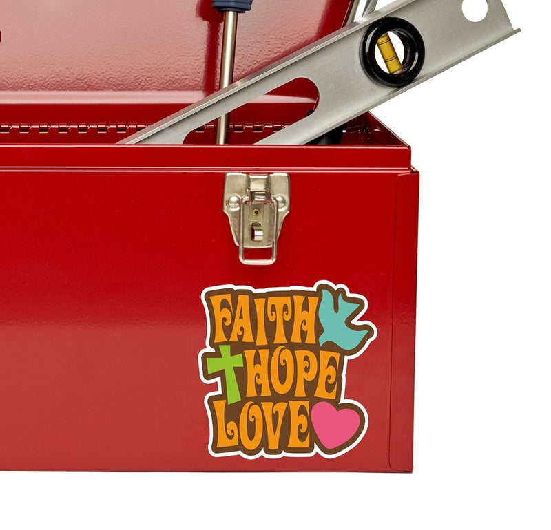 2 x Faith Hope Love Vinyl Sticker