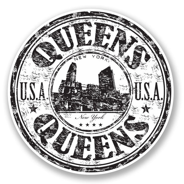 2 x Queens New York USA Vinyl Sticker #5787