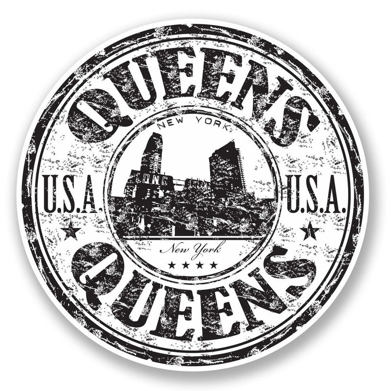 2 x Queens New York USA Vinyl Sticker