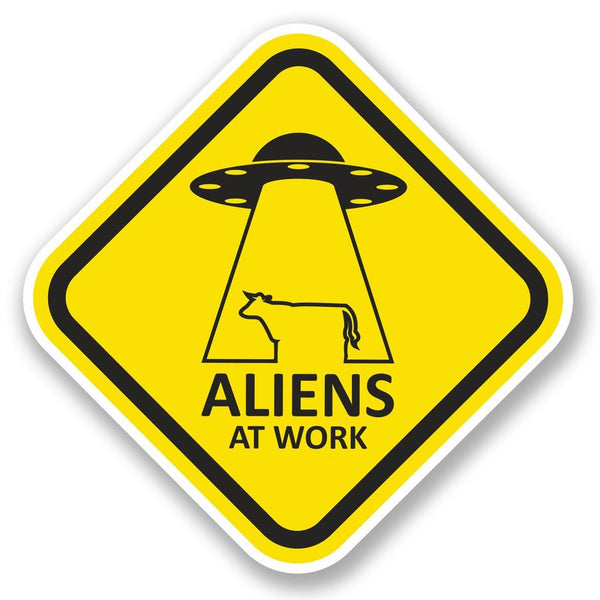2 x Aliens at Work Vinyl Sticker #5791