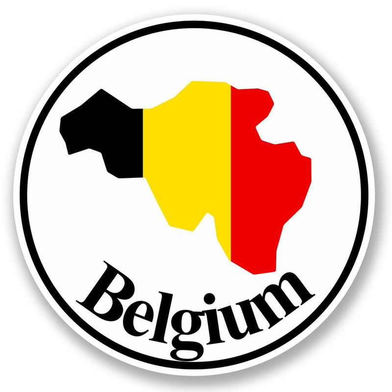 2 x Belgium Vinyl Sticker