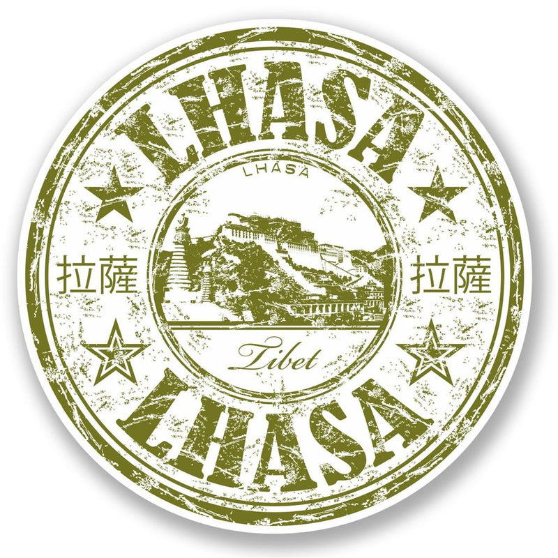 2 x Lhasa Tibet Vinyl Sticker
