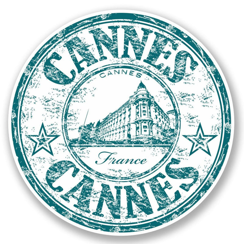 2 x Cannes France Vinyl Sticker