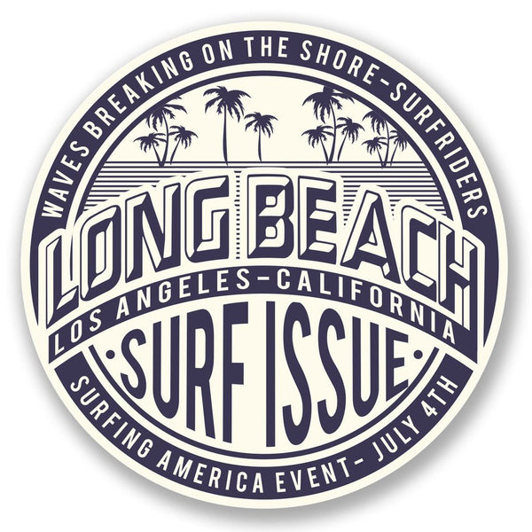 2 x Long Beach California Vinyl Sticker #5824