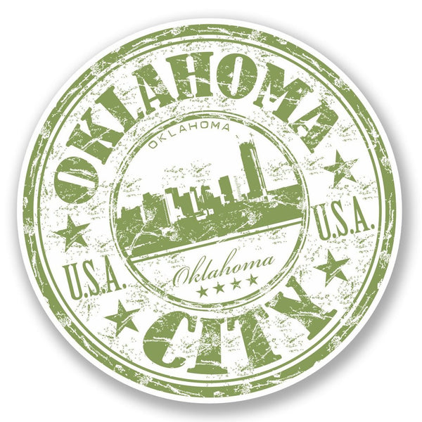 2 x Oklahoma USA Vinyl Sticker #5833