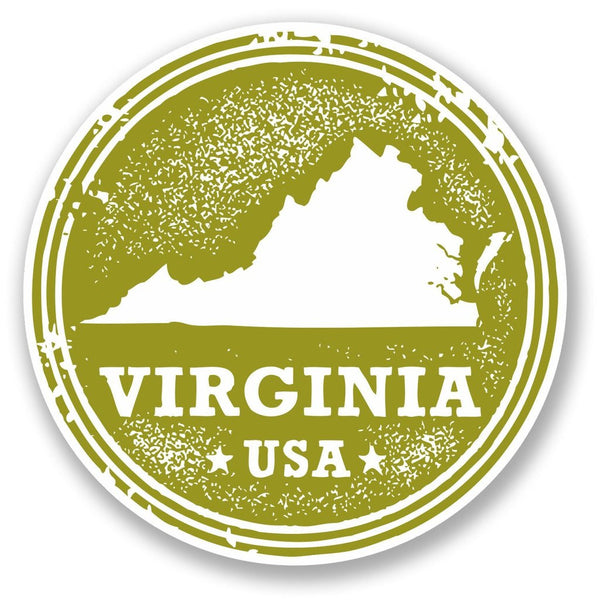 2 x Virginia USA Vinyl Sticker #5839