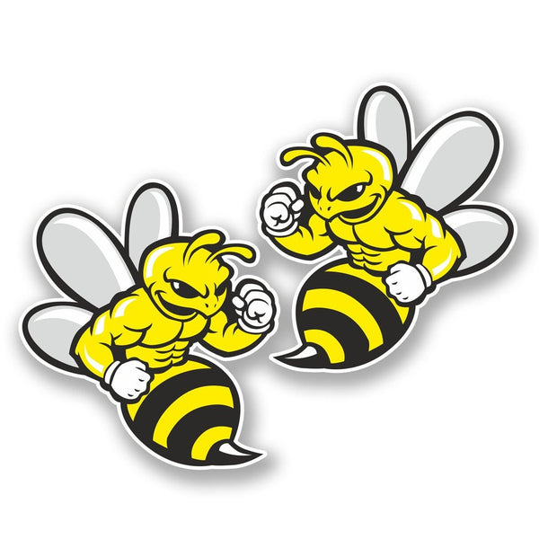 2 x Wasp Bee Hornet Vinyl Sticker #5845