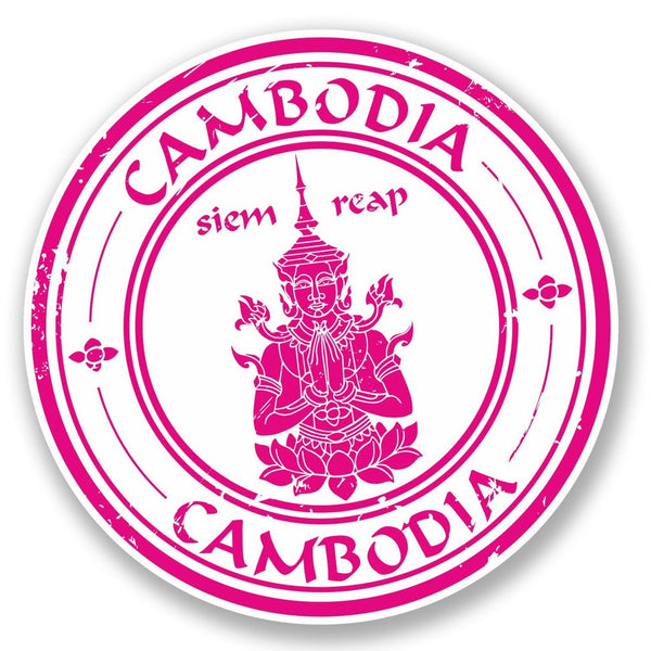 2 x Cambodia Vinyl Sticker #5854