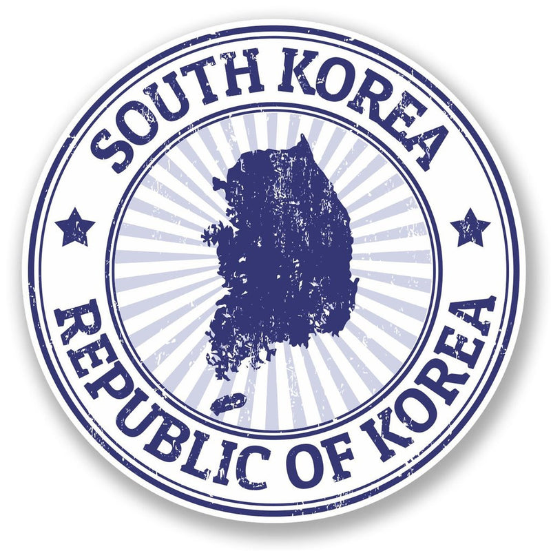 2 x South Korea Flag Vinyl Sticker