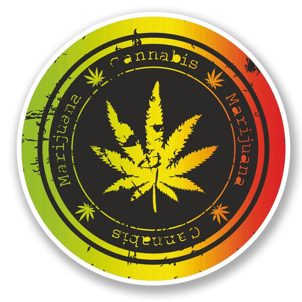 2 x Cannabis Vinyl Sticker #5861