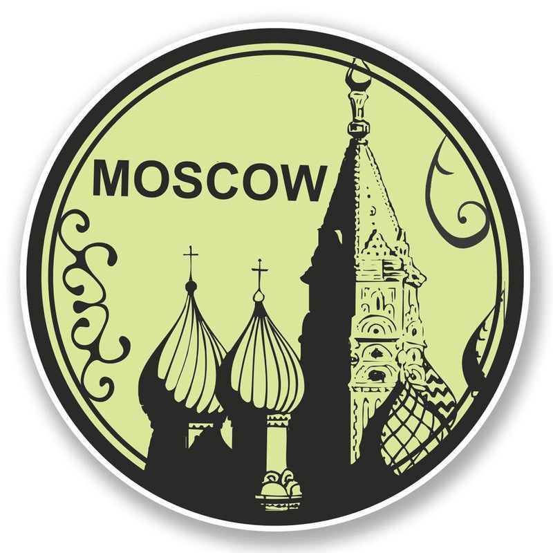 2 x Russia Moscow Vinyl Sticker