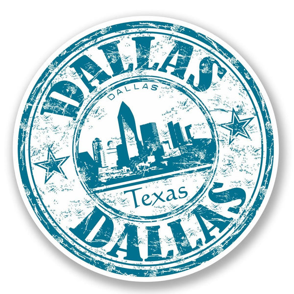 2 x Dallas Texas USA Vinyl Sticker #5865