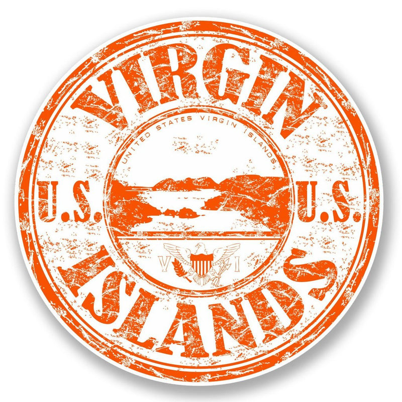 2 x Virgin Islands USA Vinyl Sticker