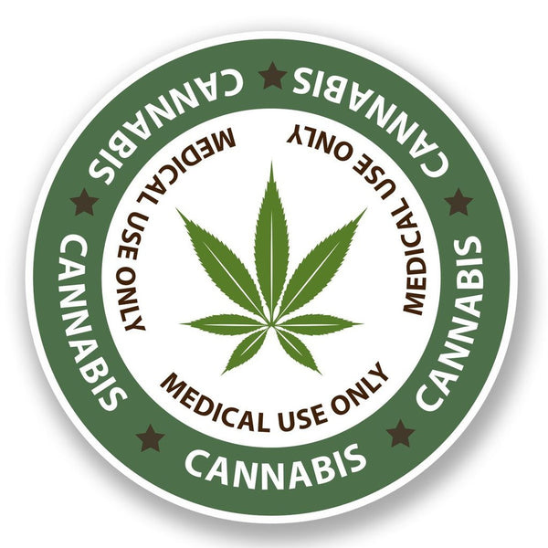 2 x Cannabis Vinyl Sticker #5871