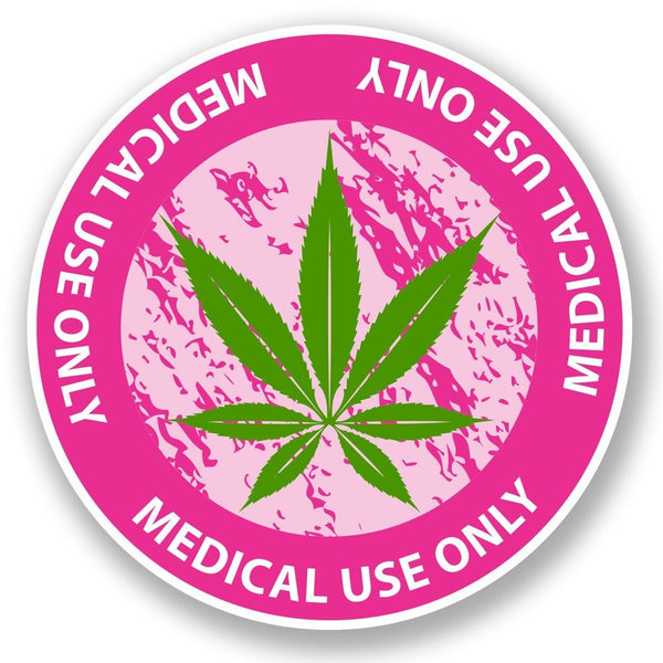 2 x Pink Cannabis Vinyl Sticker #5873