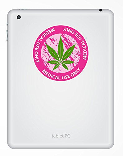 2 x Pink Cannabis Vinyl Sticker