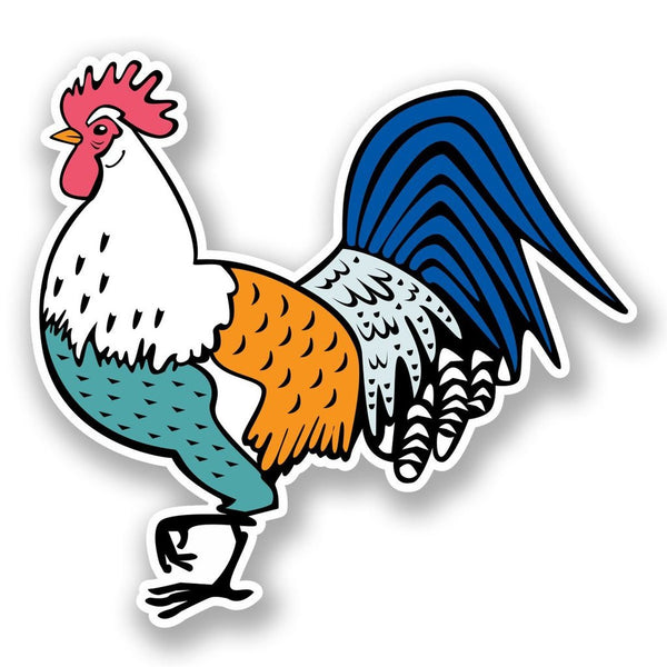 2 x Rooster Chicken Hen Vinyl Sticker #5882