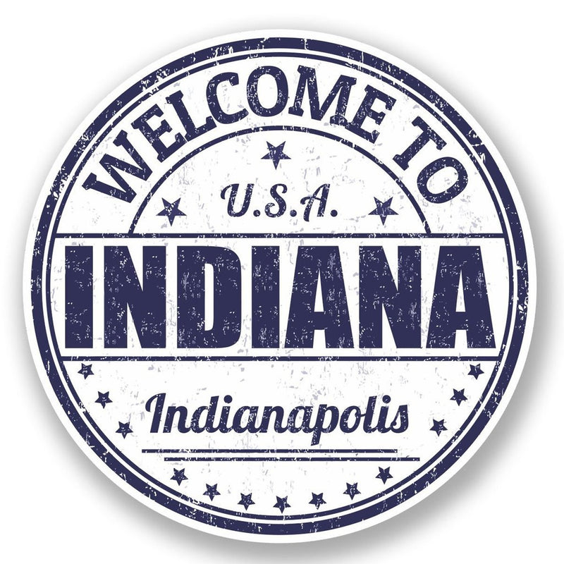 2 x Indiana USA Vinyl Sticker