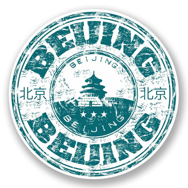 2 x Beijing China Vinyl Sticker #5890