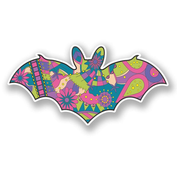 2 x Flower Bat Vinyl Sticker #5892