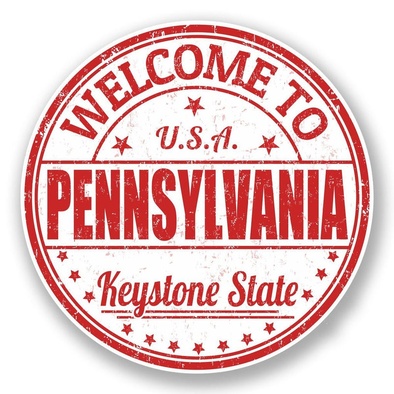 2 x Pennsylvania USA Vinyl Sticker