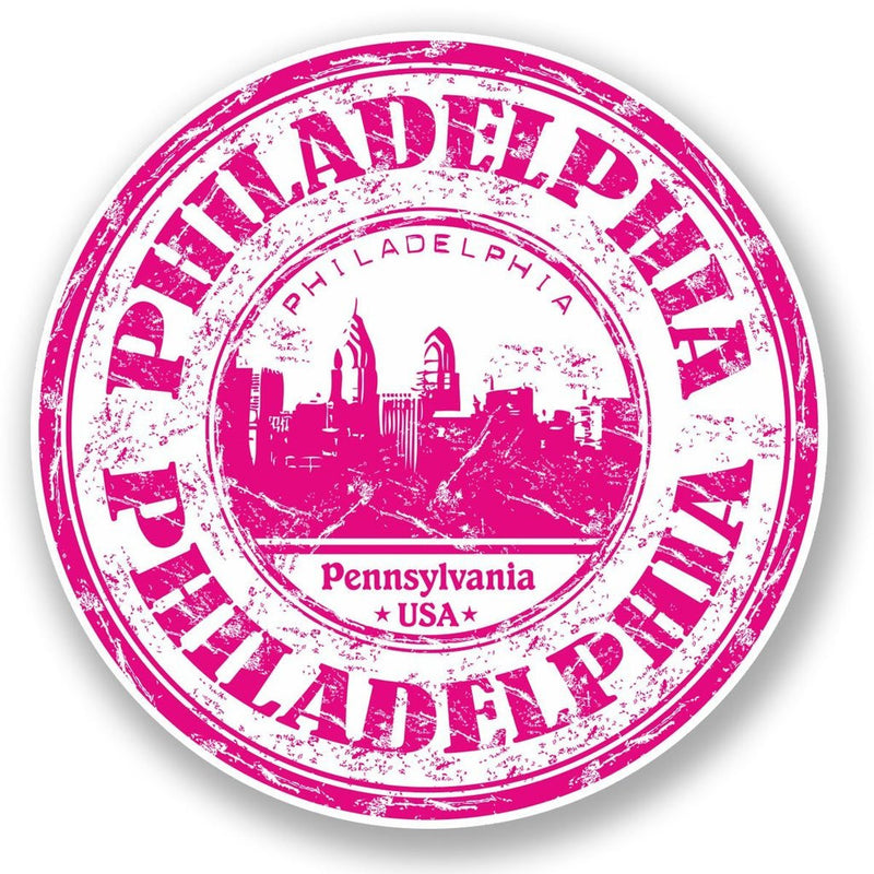 2 x Philadelphia USA Vinyl Sticker