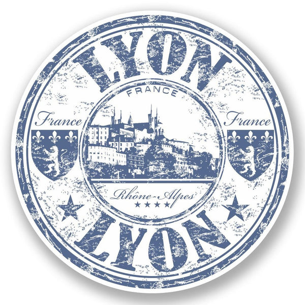 2 x Lyon France Rhone Alpes Vinyl Sticker #5905