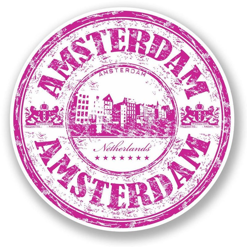 2 x Amsterdam Netherlands Vinyl Sticker