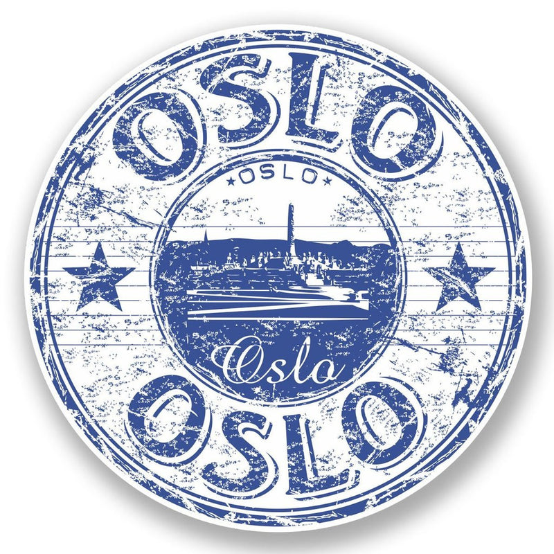2 x Oslo Norway Vinyl Sticker