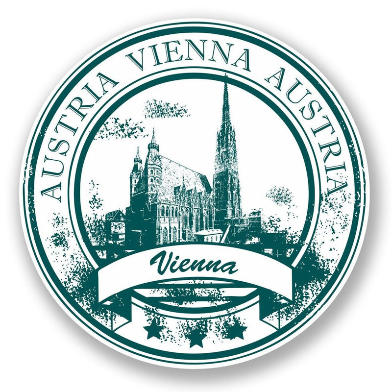 2 x Vienna Austria Vinyl Sticker