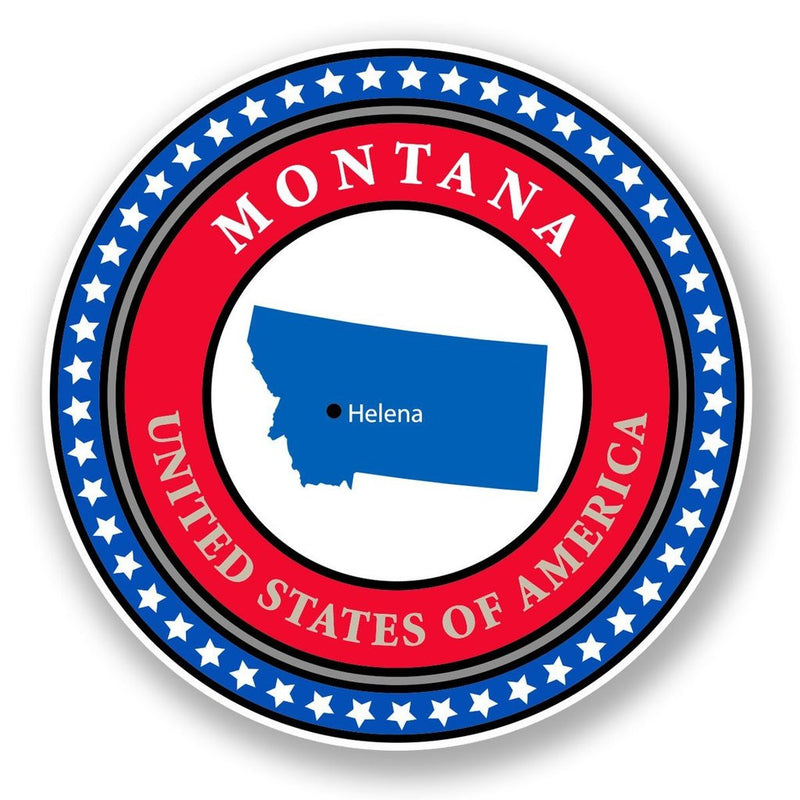 2 x Montana USA America Vinyl Sticker