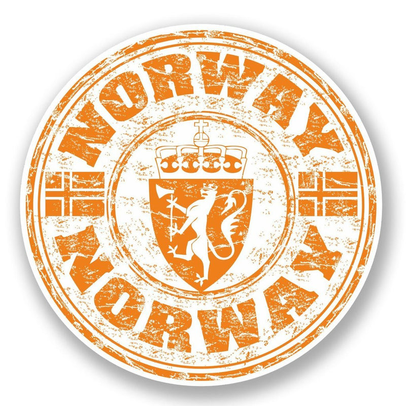 2 x Norway Vinyl Sticker
