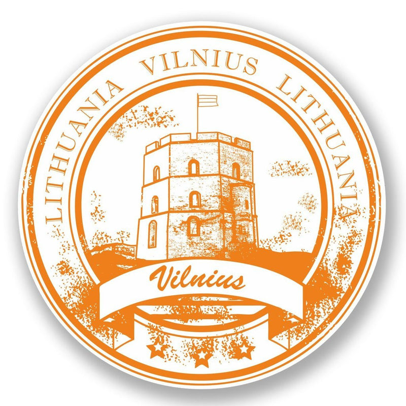 2 x Vilnius Lithuania Vinyl Sticker