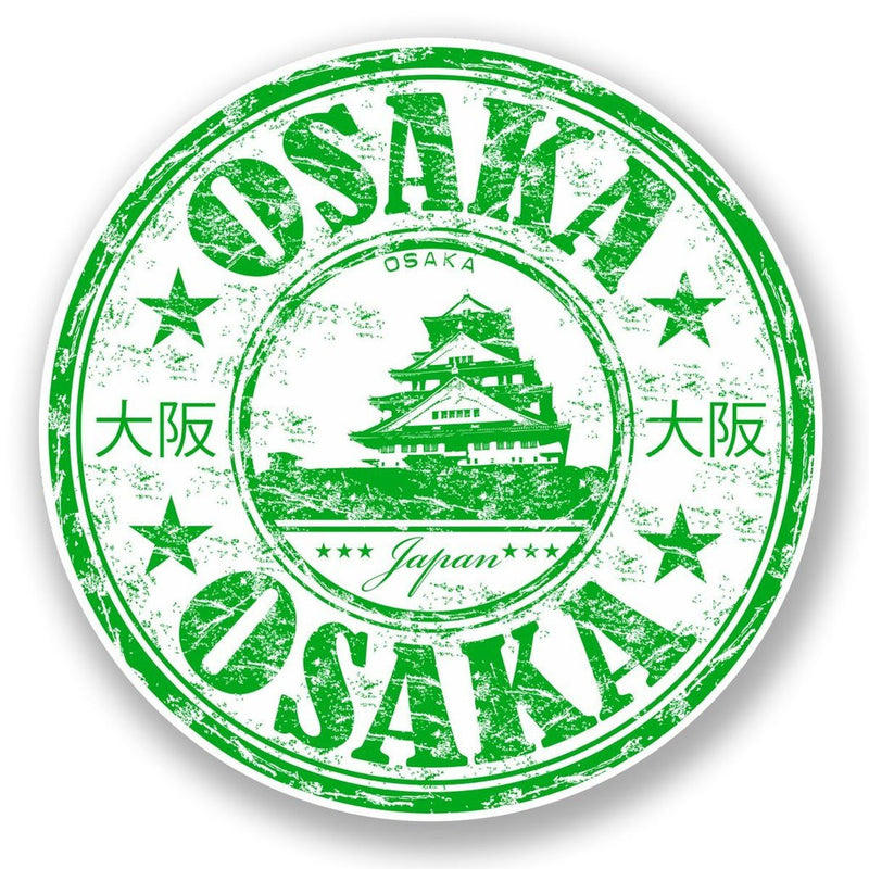 2 x Osaka Japan Japanese Vinyl Sticker