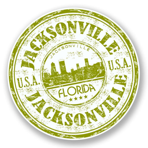2 x Jacksonville Florida USA Vinyl Sticker #5971