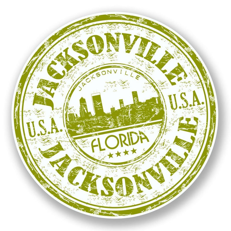 2 x Jacksonville Florida USA Vinyl Sticker