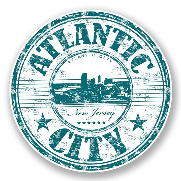 2 x Atlantic City New Jersey USA Vinyl Sticker #5972