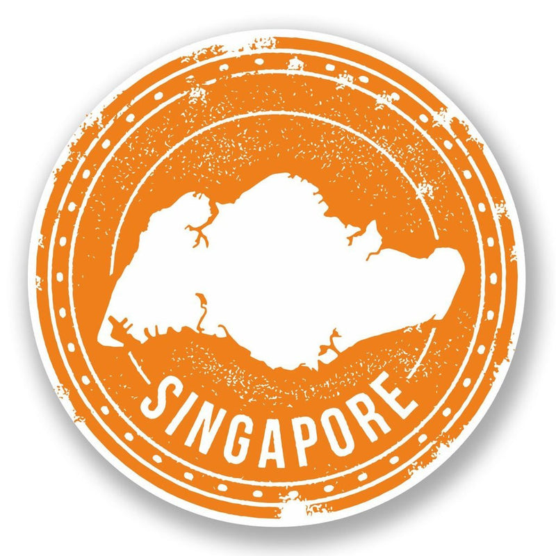2 x Singapore Vinyl Sticker