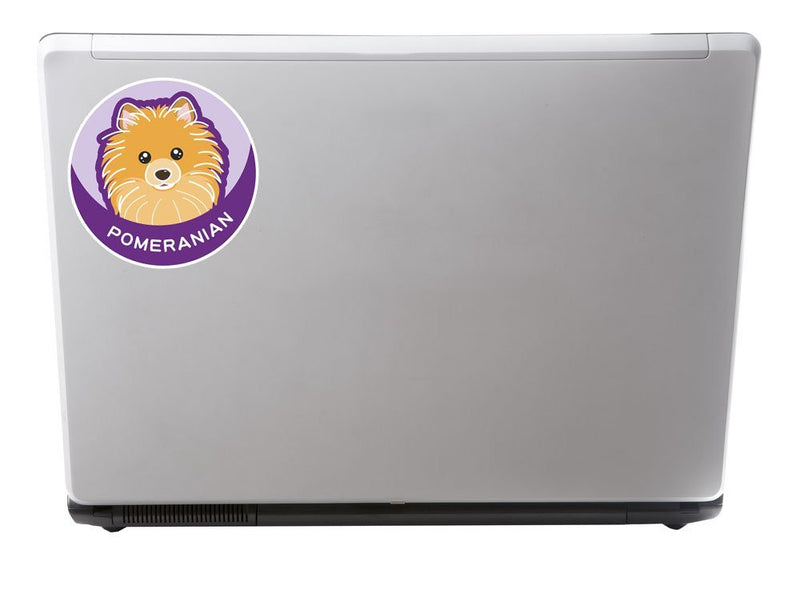 2 x Pomeranian Cartoon Dog Vinyl Sticker