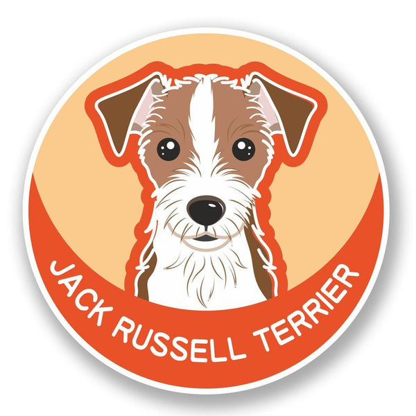 2 x Jack Russell Dog Vinyl Sticker #5988