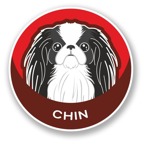 2 x Japanese Chin Dog Vinyl Sticker #5990
