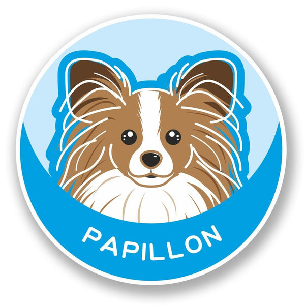 2 x Papillon Continental Toy Spaniel Dog Vinyl Sticker #5991
