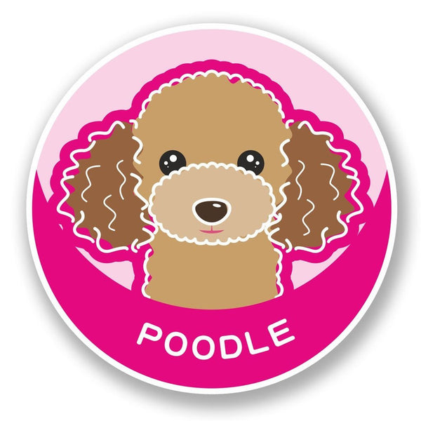 2 x Poodle Dog Vinyl Sticker #5992