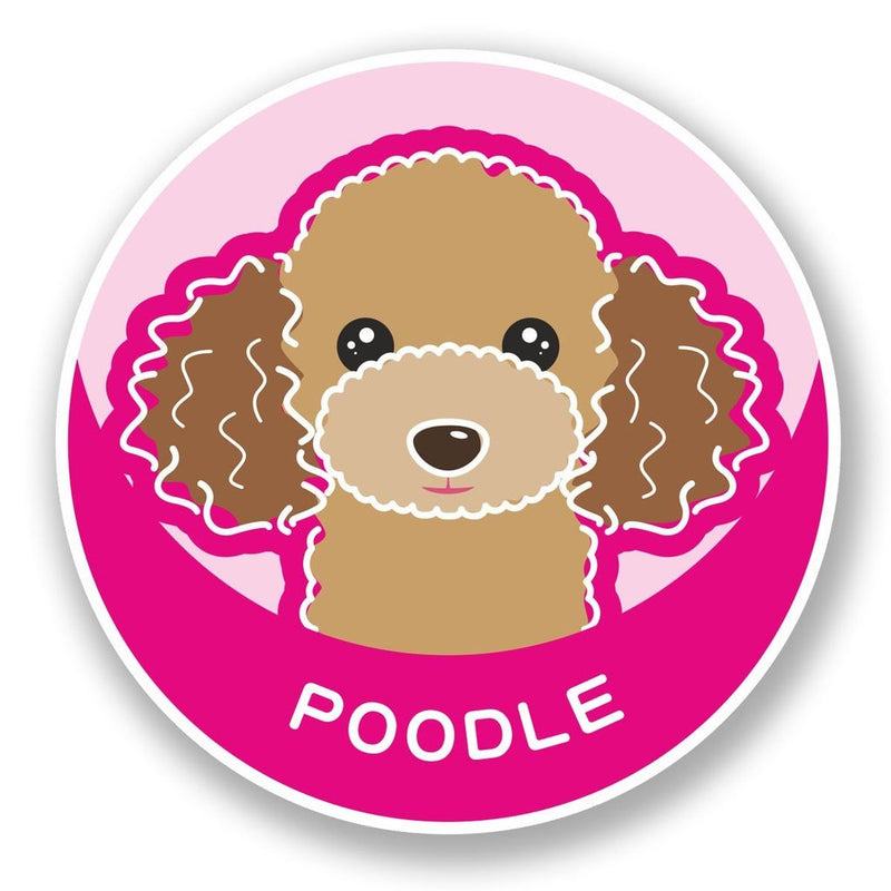2 x Poodle Dog Vinyl Sticker