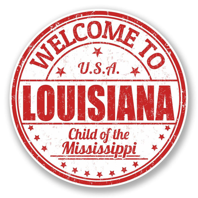 2 x Louisiana USA Vinyl Sticker