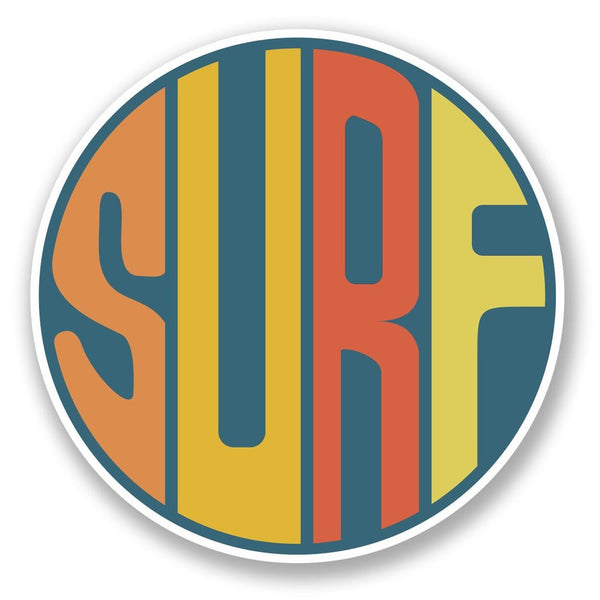 2 x Surf Vinyl Sticker #6011