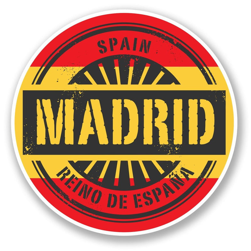 2 x Madrid Spain Vinyl Sticker