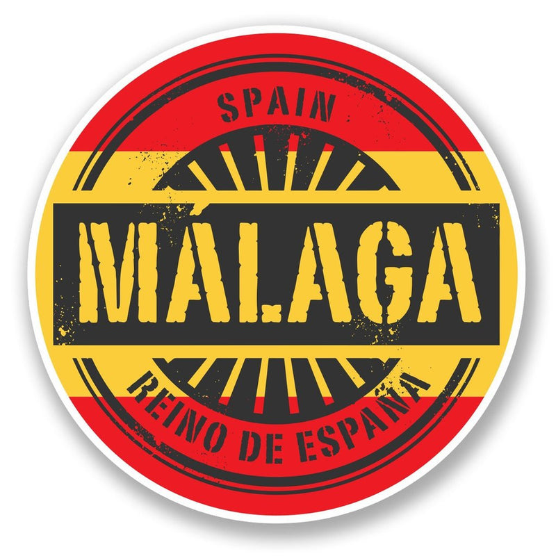 2 x Malaga Spain Vinyl Sticker