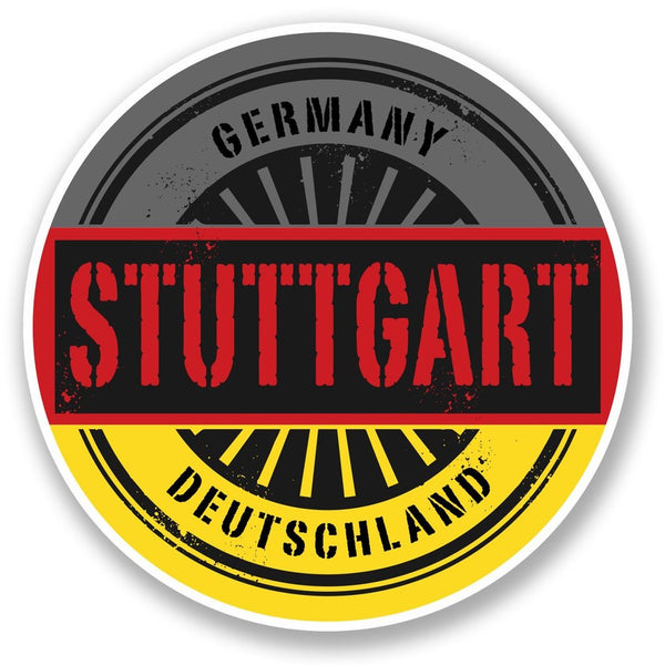 2 x Stuttgart Germany Deutschland Vinyl Sticker #6017