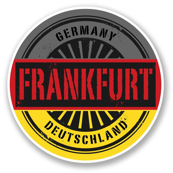2 x Frankfurt Germany Deutschland Vinyl Sticker #6019
